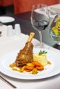 Braised lamb shank Royalty Free Stock Photo