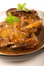 Braised Lamb Shank in Gravy Royalty Free Stock Photo