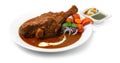 Braised Lamb Shank Masala Curry is a Yummy onion Tomato Cashewnut Gravy spice and yogurt Royalty Free Stock Photo