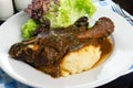 Braised lamb shank Royalty Free Stock Photo