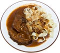 Braised meat and pasta