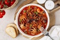 Braised octopus stew with tomato sauce