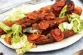 Stewed pork ribs in sauce Royalty Free Stock Photo