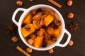 Braised Pumpkin with Honey, Hazelnuts and Pecans