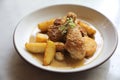 Braised roasted chicken with potatoes