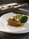 Braised Sea Cucumber with Minced Meat in Brown Sauce served in dish isolated on table top view of food Royalty Free Stock Photo