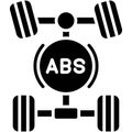 Brake ABS icon, car accident and safety related vector