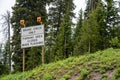 Brake check area only, parking area closed when flashing sign along Teton Pass. This is for truckers to test brakes on this steep Royalty Free Stock Photo