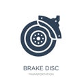 brake disc icon in trendy design style. brake disc icon isolated on white background. brake disc vector icon simple and modern Royalty Free Stock Photo