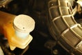 Brake fluid cap scene. Royalty Free Stock Photo