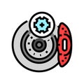 brake pad replacement car mechanic color icon illustration