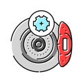 brake pad replacement car mechanic color icon illustration