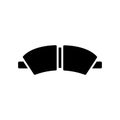 brake pads black line icon. Vector isolated element Royalty Free Stock Photo