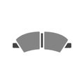 brake pads black line icon. Vector isolated element Royalty Free Stock Photo