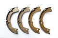 Brake shoes for drum brakes, spare parts. Royalty Free Stock Photo