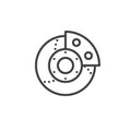 Brake system line icon