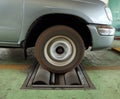 Brake testing system of car Royalty Free Stock Photo