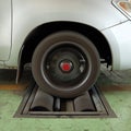 Brake testing system of car Royalty Free Stock Photo