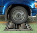 Brake testing system of car Royalty Free Stock Photo