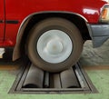 Brake testing system of car Royalty Free Stock Photo