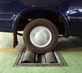 Brake testing system of car Royalty Free Stock Photo