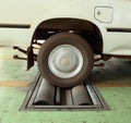 Brake testing system of car Royalty Free Stock Photo