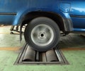 Brake testing system of car Royalty Free Stock Photo