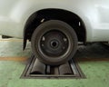 Brake testing system of car Royalty Free Stock Photo