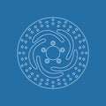 Motorcycle brake disc rotor icon. Vector illustration Royalty Free Stock Photo