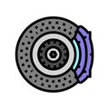 brakes vehicle speed auto color icon vector illustration