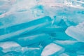 Braking ice on frozen water lake Baikal winter season natural Royalty Free Stock Photo
