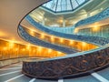 The Bramante Staircase is a double helix, having two staircases allowing people to ascend without meeting people descending