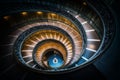 Staircase in Vatican Museums, Vatican, Rome, Italy Royalty Free Stock Photo