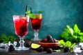 Bramble drink, front view Royalty Free Stock Photo