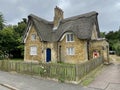 Traditional Thatched House, the former village Post Office. Bramfield, Hertford, England, UK. September 17, 2023. Royalty Free Stock Photo