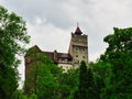 Bran Castle on Wet and Windy Day, Romania Royalty Free Stock Photo