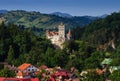 The Bran Castle and Bran city Royalty Free Stock Photo