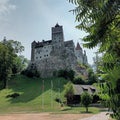 Bran Castle, built on a rock, is an historical and architectural monument Royalty Free Stock Photo