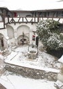 The Bran Castle - fountain in the courtyard Royalty Free Stock Photo