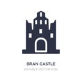 bran castle icon on white background. Simple element illustration from Monuments concept