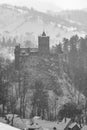 Bran castle in Romania, Dracula castle, Winter in Transylvania