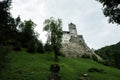 The Bran Castle in Romania. Dracula medieval castle in Carpathians, Transylvania