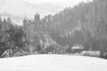 Bran castle in Romania, Dracula castle, Winter in Transylvania Royalty Free Stock Photo