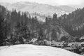 Bran castle in Romania, Dracula castle, Winter in Transylvania Royalty Free Stock Photo