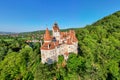 Bran Castle, Romania. Place of Dracula in Transylvania, Carpathian Mountains, Wallachia, romanian famous destination in Eastern Royalty Free Stock Photo