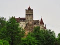 Bran Castle on Wet and Windy Day, Romania Royalty Free Stock Photo