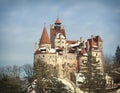 Bran Castle in winter season. Royalty Free Stock Photo