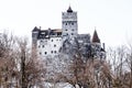 Bran Dracula castle Winter season Royalty Free Stock Photo