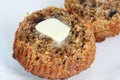 Bran muffin with butter