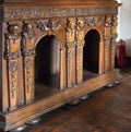 Bran Dracula castle ancient wooden commode